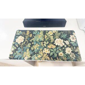 Vintage Dark Floral Extended Mouse Pad - Peony Botanical Anti-Slip Desk Mat